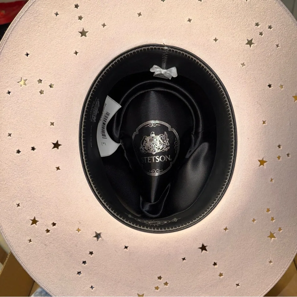 NEW Stetson Seeker Collection 'Night Sky' Cowboy Hat - Powder Pink Size S - Picture 9 of 14